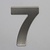 RVS 3D Nummer 7 zonder bevestiging