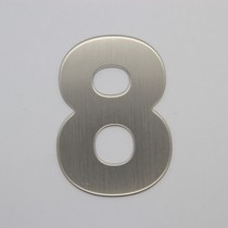 RVS 3D Nummer 8 zonder bevestiging