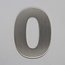 CombiCraft RVS / Edelstaal 3D Nummer of Huisnummer 0 zonder bevestiging
