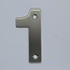 CombiCraft RVS / Edelstaal 3D Nummer of Huisnummer 1 met 2 boorgaten