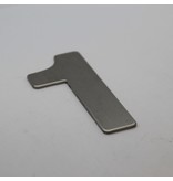 CombiCraft RVS / Edelstaal 3D Nummer of Huisnummer 1 zonder bevestiging