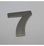 RVS / Edelstaal 3D Nummer of Huisnummer 7 zonder bevestiging