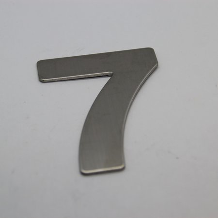 RVS / Edelstaal 3D Nummer of Huisnummer 7 zonder bevestiging