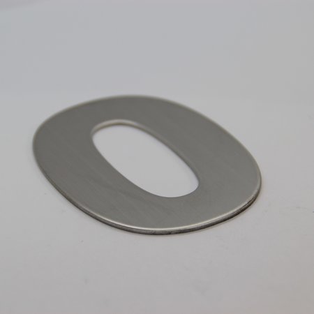 RVS / Edelstaal 3D Nummer of Huisnummer 0 zonder bevestiging