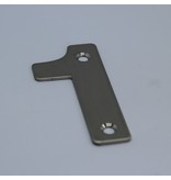 RVS / Edelstaal 3D Nummer of Huisnummer 1 met 2 boorgaten