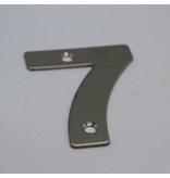 CombiCraft RVS / Edelstaal 3D Nummer of Huisnummer 7 met 2 boorgaten