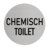 Chemisch Toilet bordje Aluminium