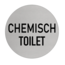 CombiCraft Chemisch Toilet bordje Aluminium Ø75mm met tape