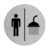 Mannen & Douche bordje Aluminium