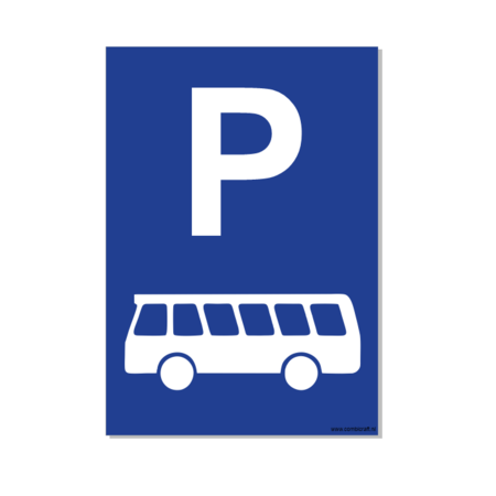 Bordje - Parkeerplaats Bus 21x30cm