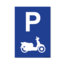 Bordje - Parkeerplaats Scooter 21x30cm