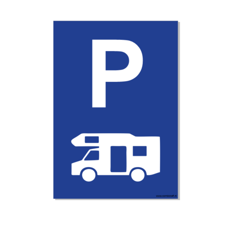 Bordje - Parkeerplaats Camper 21x30cm