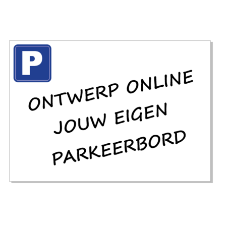 CombiCraft Aluminium bedrukt Parkeerbordje of gevelbordje in A4  geheel naar eigen ontwerp, eventueel afgewerkt met 4 gaatjes of dubbelzijdig tape.