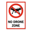 Bordje - Verboden voor drones - No Drone Zone 21x30cm
