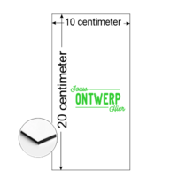 Aluminium bedrukt bord 10x20cm
