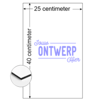 Aluminium bedrukt bord 25x40cm