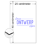 Rechthoek Aluminium Combipaneel bord 25x40cm met jouw eigen ontwerp