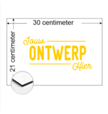 Aluminium bedrijfsbordje met jouw eigen ontwerp 30x21cm (ca. A4)