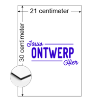 Aluminium bedrukt bord 21x30cm
