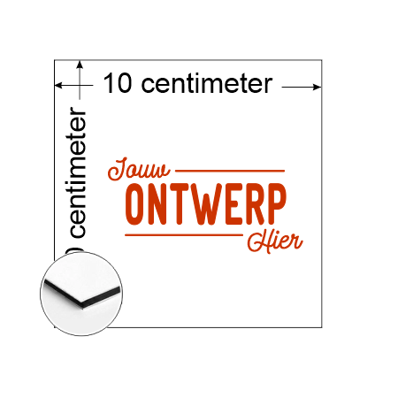 Aluminium CombiPaneel Bordje met jouw eigen ontwerp 10x10cm