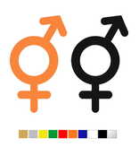 Plexiglas WC pictogram of Symbool Man & Vrouw