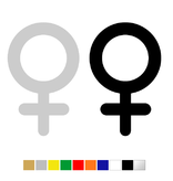 Plexiglas WC pictogram of Symbool Vrouw