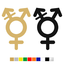 Plexiglas WC pictogram of Symbool Genderneutraal