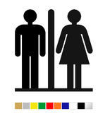 CombiCraft Plexiglas Toiletbordje of Pictogram Man & Vrouw in 10 kleuren beschikbaar