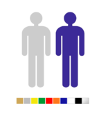 Plexiglas Toiletbordje Heren in 10 kleuren beschikbaar