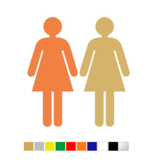 Plexiglas Toiletbordje Dames in 10 kleuren beschikbaar