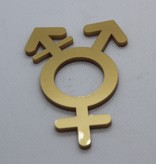 Plexiglas WC pictogram of Symbool Genderneutraal