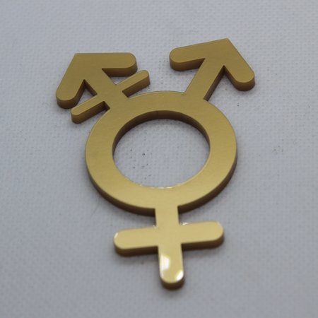 Plexiglas WC pictogram of Symbool Genderneutraal