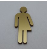 Plexiglas Toilet Pictogram Genderneutraal in 10 kleuren beschikbaar