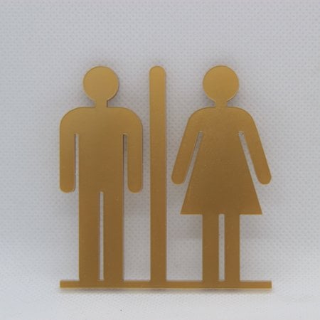 CombiCraft Plexiglas Toiletbordje of Pictogram Man & Vrouw in 10 kleuren beschikbaar