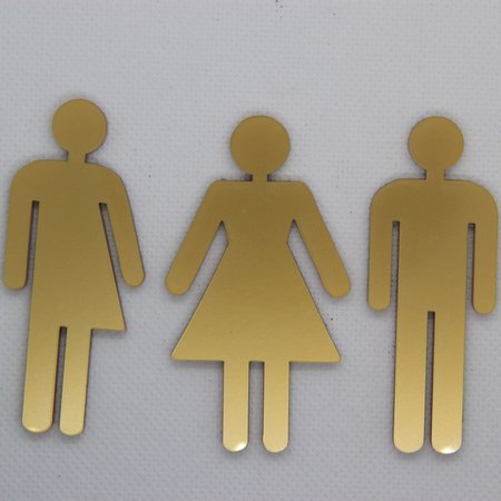 CombiCraft Plexiglas Toilet Pictogram Genderneutraal in 10 kleuren beschikbaar