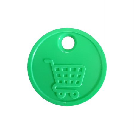 Intratuin Winkelwagenmunt €0,50 formaat - met gaatje in reliëf - per 6000 stuks te bestellen.
