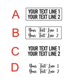 Gepersonaliseerde Tekst stempel 2 regels op 27x10mm