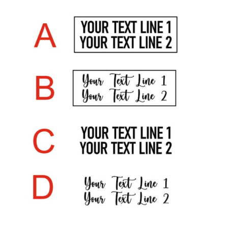 CombiCraft Gepersonaliseerde Tekst stempel 2 regels op 27x10mm