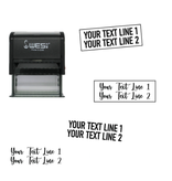 Gepersonaliseerde Tekst stempel 2 regels op 27x10mm