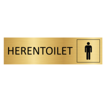 Goudkleurig Deurbordje Herentoilet