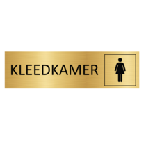 Goudkleurig Deurbordje Kleedkamer vrouw symbool