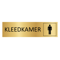 Goudkleurig Deurbordje Kleedkamer man symbool