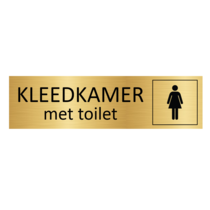 Goudkleurig Deurbordje Dames kleedkamer met toilet