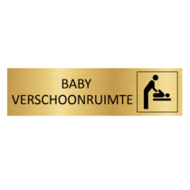 Goudkleurig Deurbordje Baby verschoonruimte