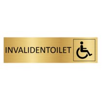 Goudkleurig Deurbordje Invalidentoilet