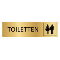 Goudkleurig Deurbordje Toiletten