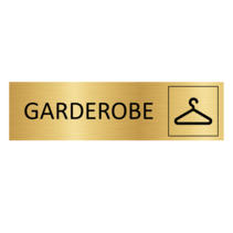 Goudkleurig Deurbordje Garderobe