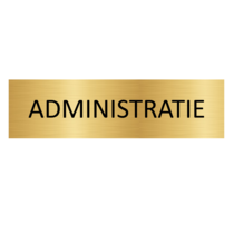 Goudkleurig Deurbordje Administratie