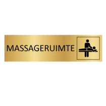 Goudkleurig Deurbordje Massageruimte