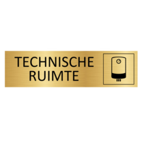 Goudkleurig Deurbordje Technische ruimte